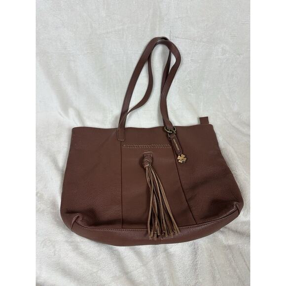 Lucky Brand Handbags - LUCKY BRAND 100% GENUINE LEATHER CARMEN TASSLE SHOULDER BAG BROWN